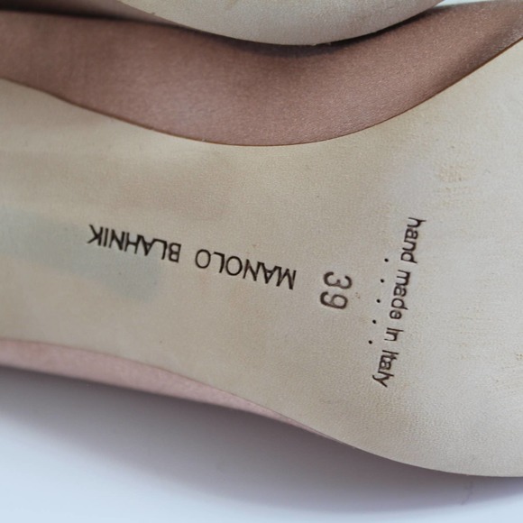 Manolo Blahnik Nude Heels with Embellished Buckle - Picture 11 of 11